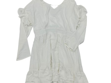 WHITE DRESS CASUAL SHORT by CLOTHES MENTOR Size:XL For Cheap