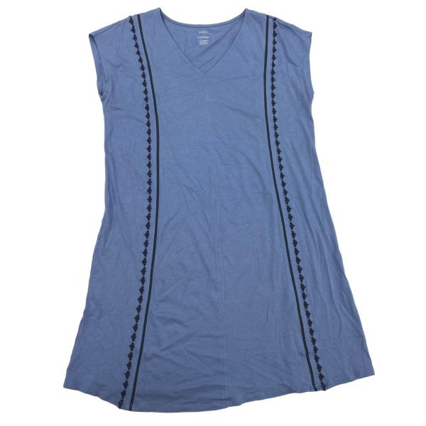 BLUE DRESS CASUAL MIDI by PURE JILL Size:M Online now