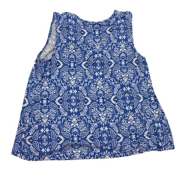 BLUE TOP SLEEVELESS by CROFT AND BARROW Size:L Online Hot Sale