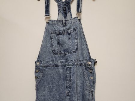 Blue Denim Shortalls Gap, Size 14 on Sale