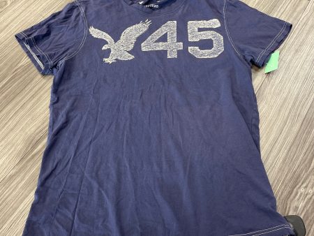 Blue Top Short Sleeve American Eagle, Size L For Sale