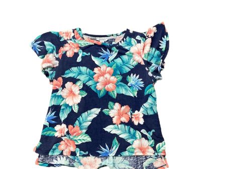 Tropical Print Top Short Sleeve Designer Tommy Bahama, Size L Hot on Sale