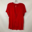 Red Top Short Sleeve Free People, Size M Hot on Sale