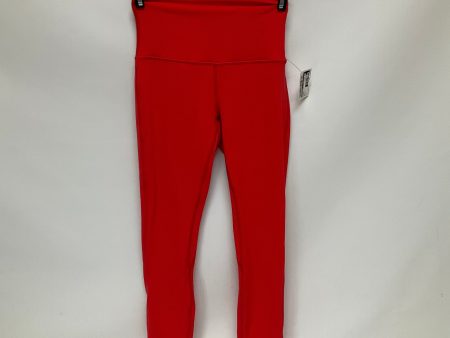 Orange Athletic Leggings Capris Lululemon, Size 4 Online now