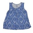 BLUE TOP SLEEVELESS by CROFT AND BARROW Size:L Online Hot Sale