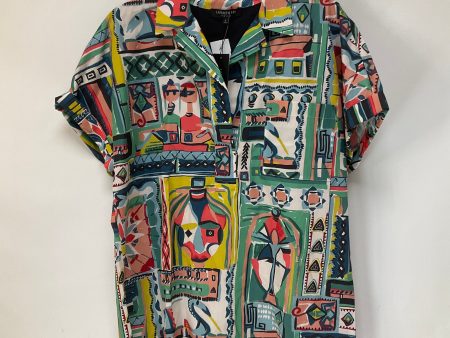 Multi-colored Top Short Sleeve Lafayette 148, Size L For Sale