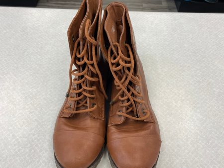 Brown Boots Leather Bamboo, Size 10 Online now