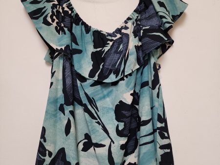 Blue & Green Top Short Sleeve Maeve, Size M Supply