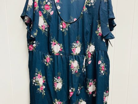 Blue & Purple Tunic Short Sleeve Torrid, Size 3x Sale