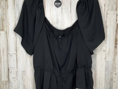 Black Top Short Sleeve Eloquii, Size 26 Online Sale