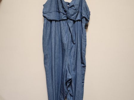 Blue Denim Jumpsuit Old Navy, Size 3x Hot on Sale