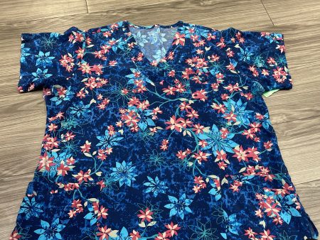 Blue Top Short Sleeve Clothes Mentor, Size Xxl Sale