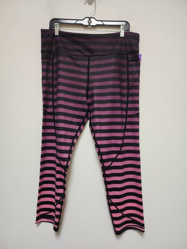 Striped Pattern Athletic Leggings Zyia, Size 2x Online