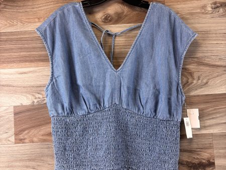 Blue Denim Top Short Sleeve Old Navy, Size Large Online now