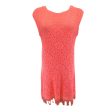 Adabelle Crochet Open Knit Fringe Dress in Yummy Melon Lilly Pulitzer, Size L Online Hot Sale